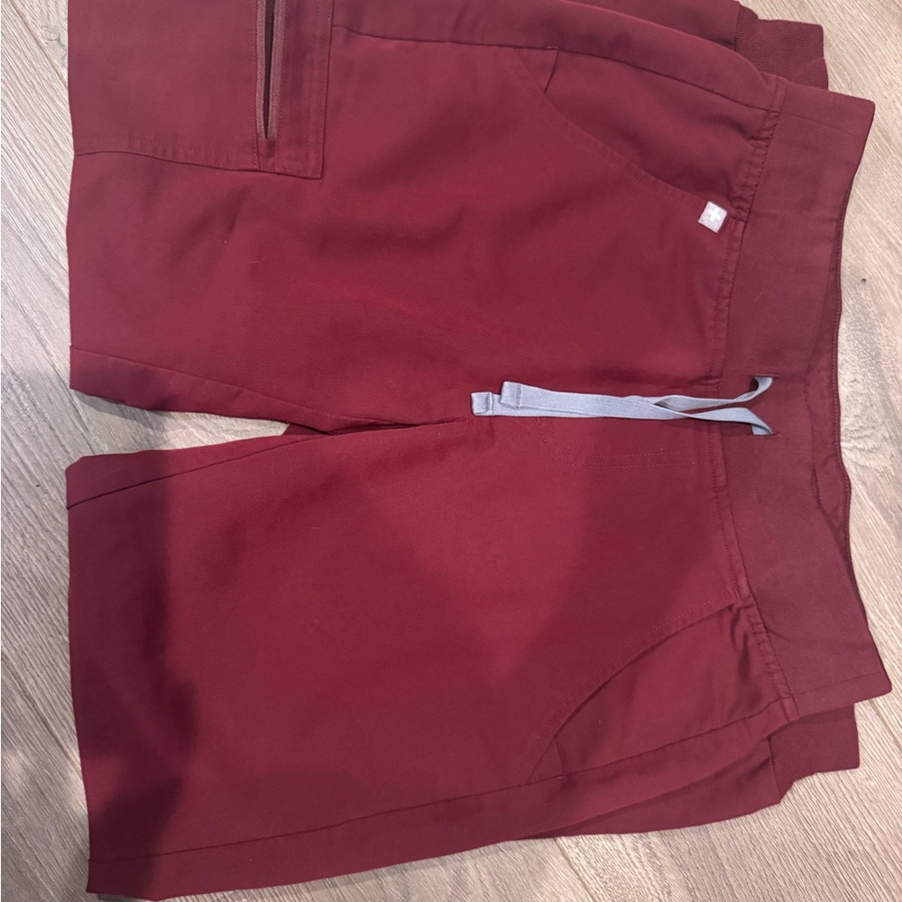 Figs Burgundy Jogger Scrub Pants